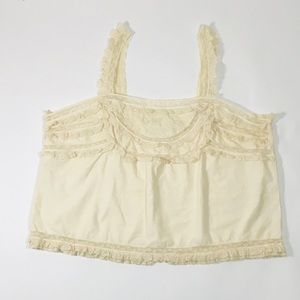 Anna Sui Embroidered Lace Tank Blouse